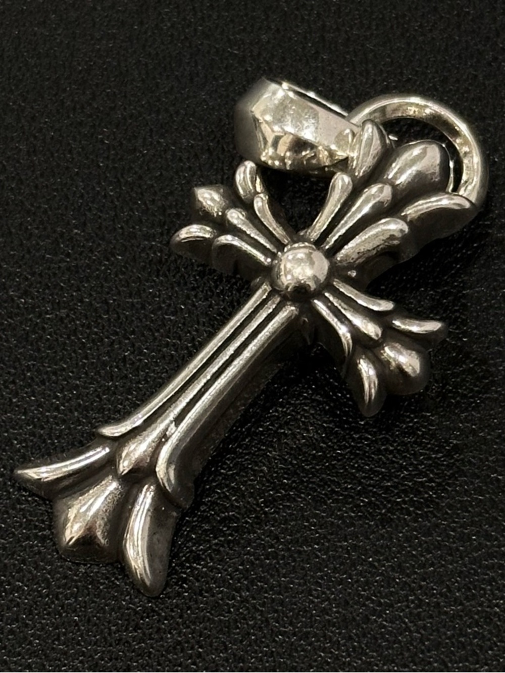 Chrome Hearts Double Cross With Bale Pendant 925 Sterling Silver 14.7g